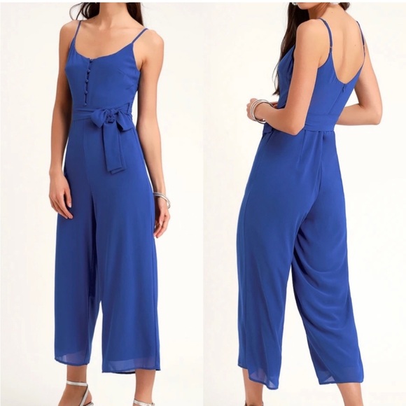 Lulus | Sammy Sue Royal Blue Wide leg Jumpsuit NEW WITH TAGS - Picture 1 of 2